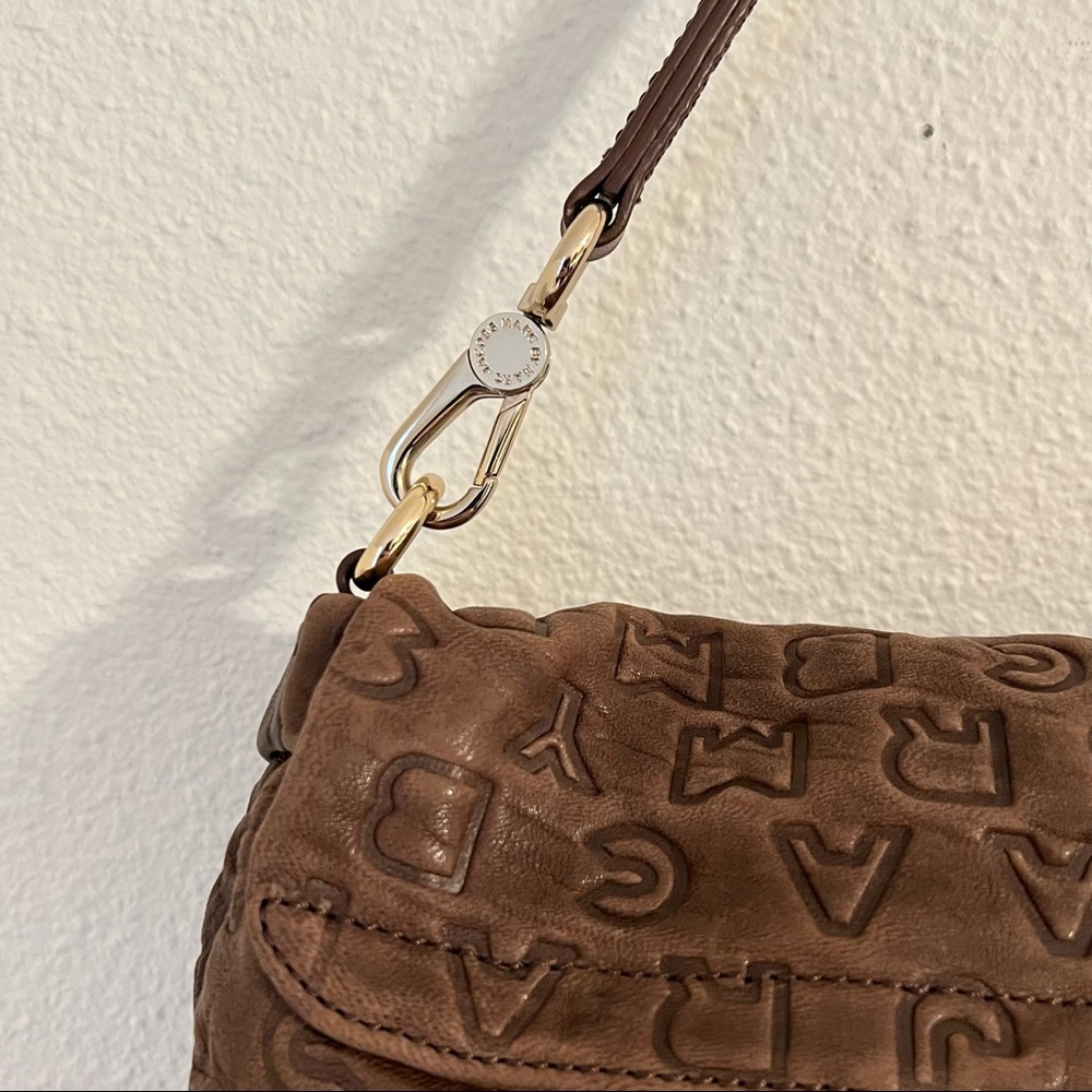 Marc Jacobs Brown Embossed Leather Shoulder Bag - Picture 9 of 16
